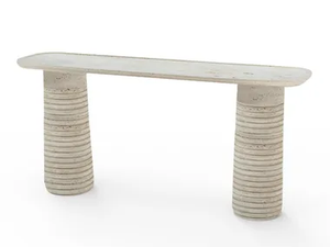 POPPY - Rectangular travertine console table _ Mambo Unlimited Ideas